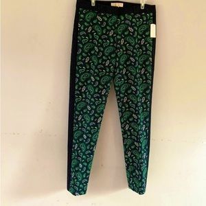 NWT Michael Kors parsley design Stretch Pants Size 6